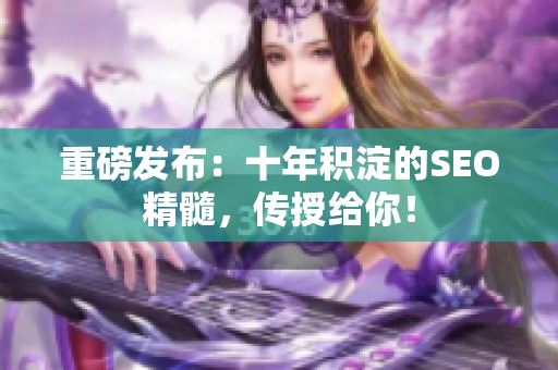 重磅发布：十年积淀的SEO精髓，传授给你！