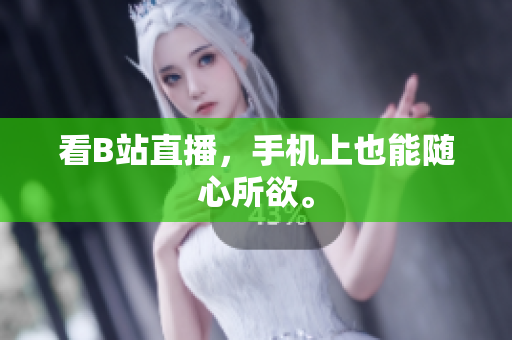 看B站直播，手机上也能随心所欲。