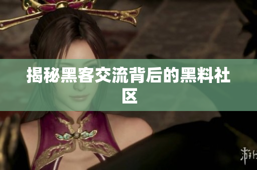 揭秘黑客交流背后的黑料社区