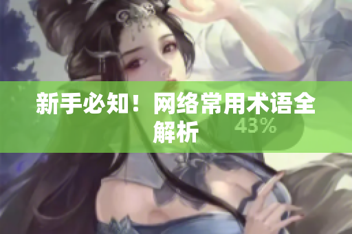 新手必知！网络常用术语全解析