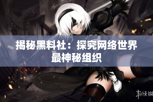 揭秘黑料社：探究网络世界最神秘组织