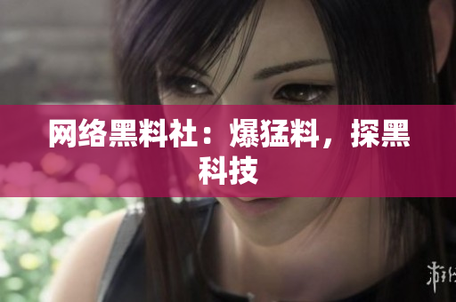 网络黑料社：爆猛料，探黑科技