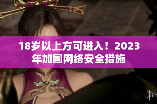 18岁以上方可进入！2023年加固网络安全措施