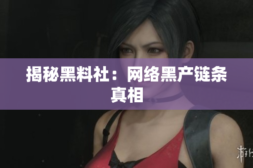 揭秘黑料社：网络黑产链条真相
