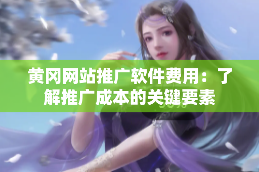 黄冈网站推广软件费用：了解推广成本的关键要素