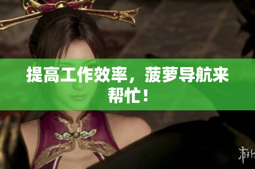 提高工作效率，菠萝导航来帮忙！
