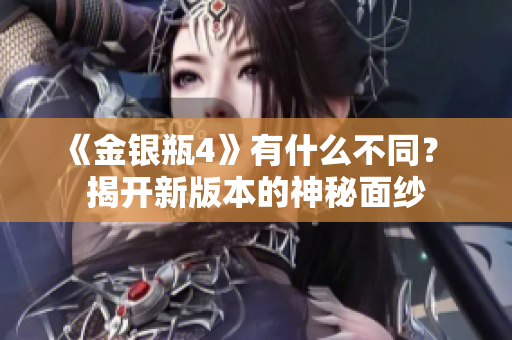 《金银瓶4》有什么不同？ 揭开新版本的神秘面纱