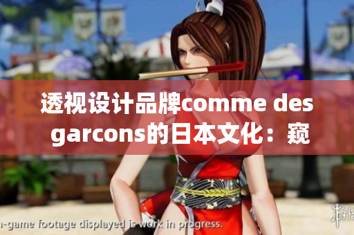 透视设计品牌comme des garcons的日本文化：窥探时尚王国的奇思妙想