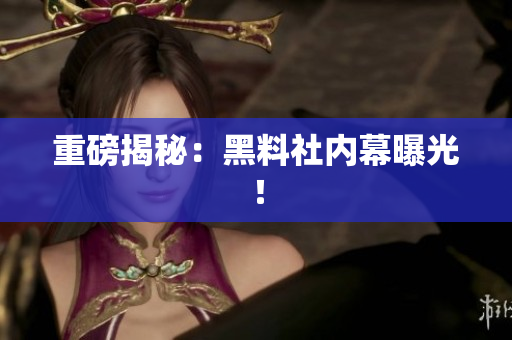 重磅揭秘：黑料社内幕曝光！