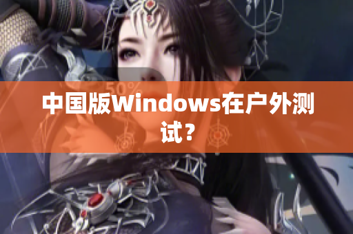 中国版Windows在户外测试？