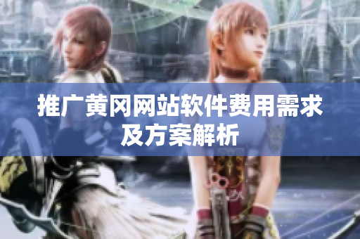 推广黄冈网站软件费用需求及方案解析