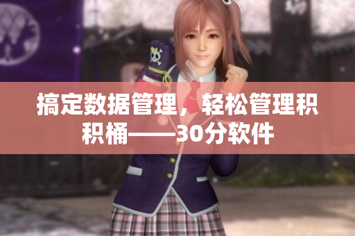 搞定数据管理，轻松管理积积桶——30分软件