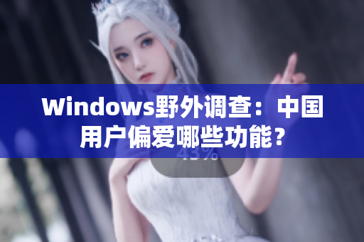 Windows野外调查：中国用户偏爱哪些功能？
