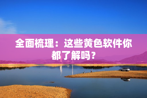 全面梳理：这些黄色软件你都了解吗？