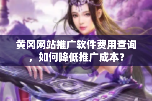 黄冈网站推广软件费用查询，如何降低推广成本？