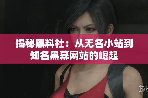 揭秘黑料社：从无名小站到知名黑幕网站的崛起