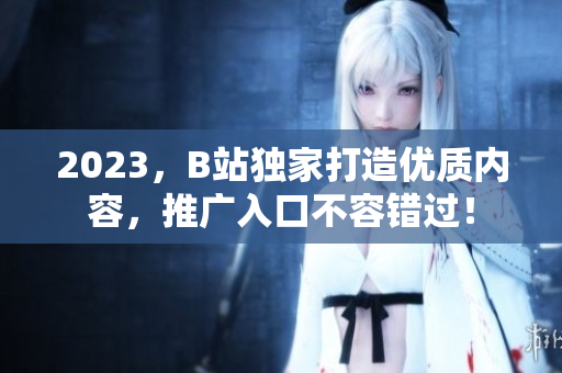 2023，B站独家打造优质内容，推广入口不容错过！