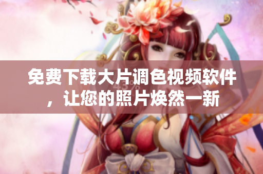 免费下载大片调色视频软件，让您的照片焕然一新
