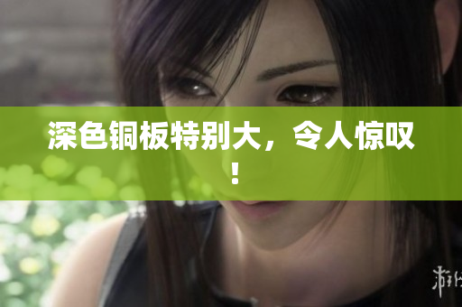深色铜板特别大，令人惊叹！