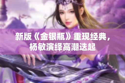 新版《金银瓶》重现经典，杨敏演绎高潮迭起