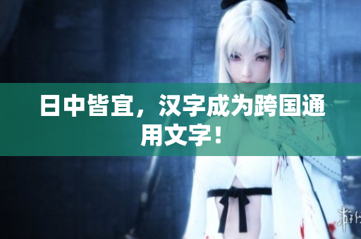 日中皆宜，汉字成为跨国通用文字！