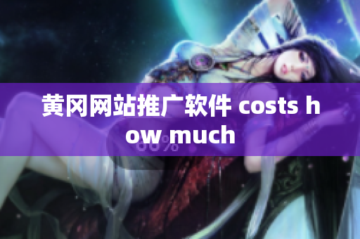 黄冈网站推广软件 costs how much