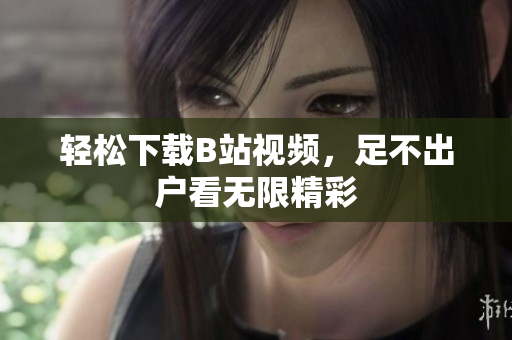 轻松下载B站视频，足不出户看无限精彩