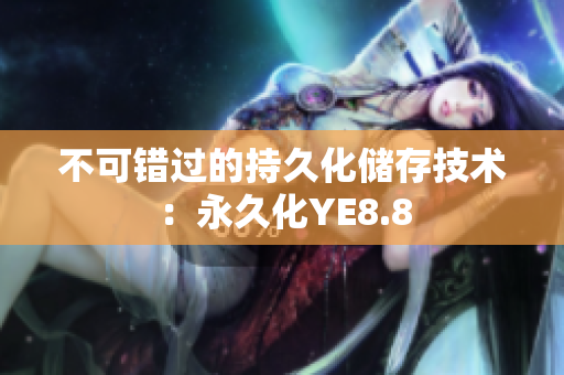 不可错过的持久化储存技术：永久化YE8.8