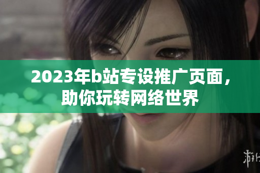 2023年b站专设推广页面，助你玩转网络世界