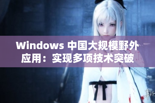 Windows 中国大规模野外应用：实现多项技术突破
