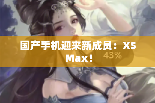 国产手机迎来新成员：XS Max！
