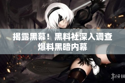 揭露黑幕！黑料社深入调查爆料黑暗内幕