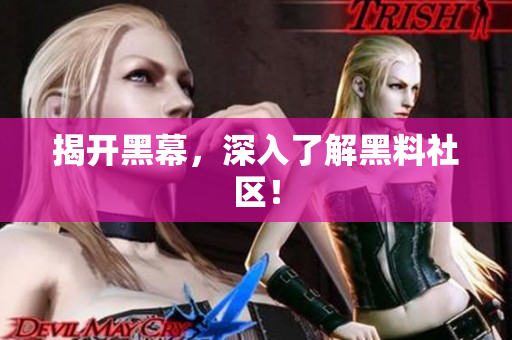揭开黑幕，深入了解黑料社区！