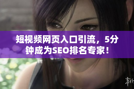 短视频网页入口引流，5分钟成为SEO排名专家！