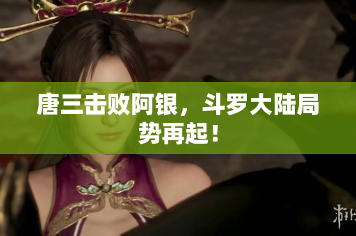 唐三击败阿银，斗罗大陆局势再起！