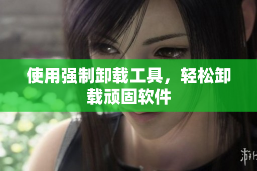 使用强制卸载工具，轻松卸载顽固软件