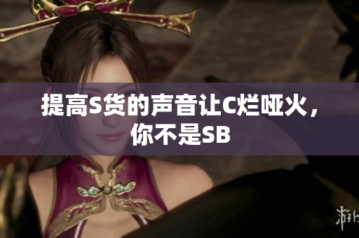 提高S货的声音让C烂哑火，你不是SB