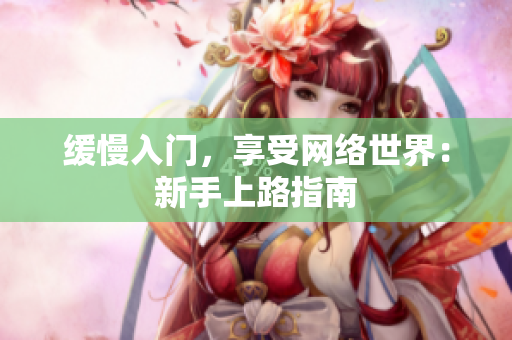 缓慢入门，享受网络世界：新手上路指南
