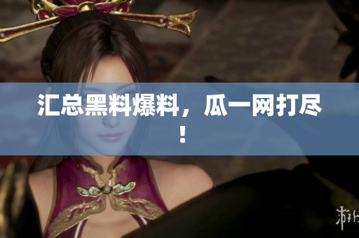 汇总黑料爆料，瓜一网打尽！