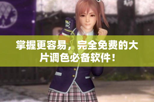掌握更容易，完全免费的大片调色必备软件！