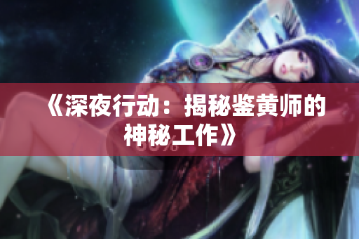 《深夜行动：揭秘鉴黄师的神秘工作》