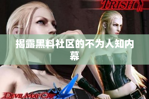 揭露黑料社区的不为人知内幕