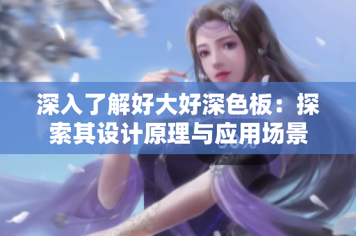 深入了解好大好深色板：探索其设计原理与应用场景