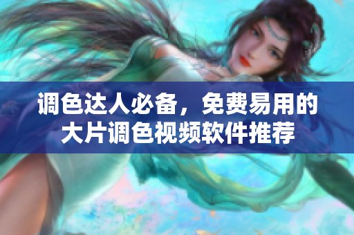 调色达人必备，免费易用的大片调色视频软件推荐