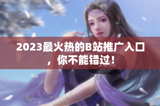 2023最火热的B站推广入口，你不能错过！