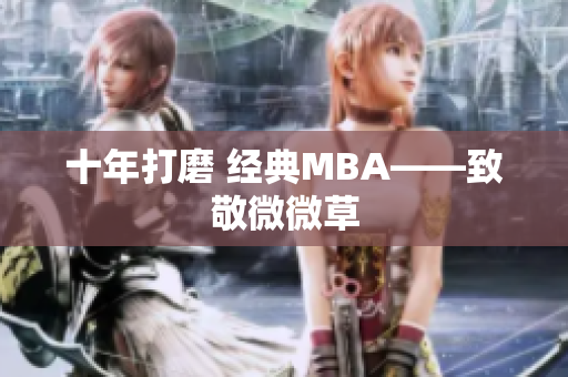 十年打磨 经典MBA——致敬微微草