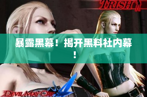 暴露黑幕！揭开黑料社内幕！