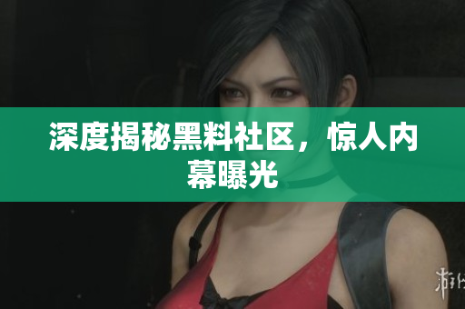 深度揭秘黑料社区，惊人内幕曝光